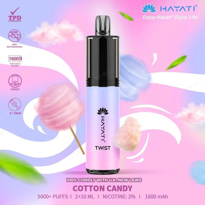 Hayati Twist 5000 Puffs Disposable Vape Pod Kit Box of 10 - Vapingsupply