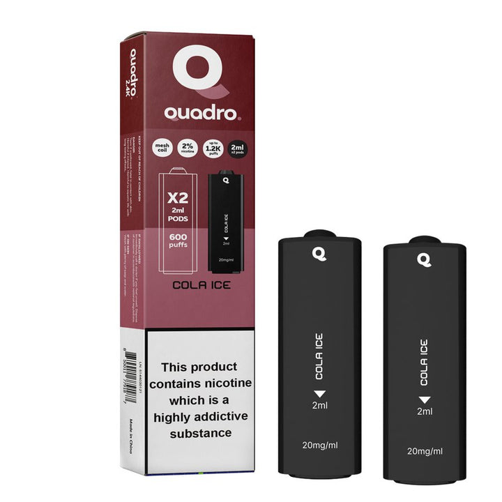 4 in 1 Quadro 2400 Puffs Replacement Pods Box of 10 - Vapingsupply