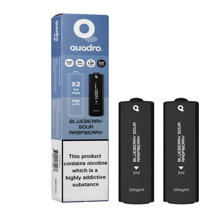 4 in 1 Quadro 2400 Puffs Replacement Pods Box of 10 - Vapingsupply