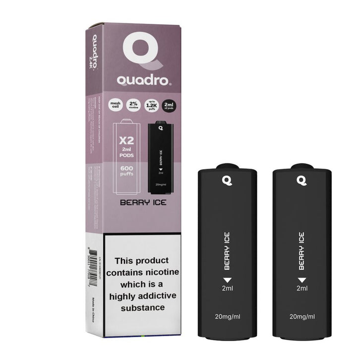 4 in 1 Quadro 2400 Puffs Replacement Pods Box of 10 - Vapingsupply