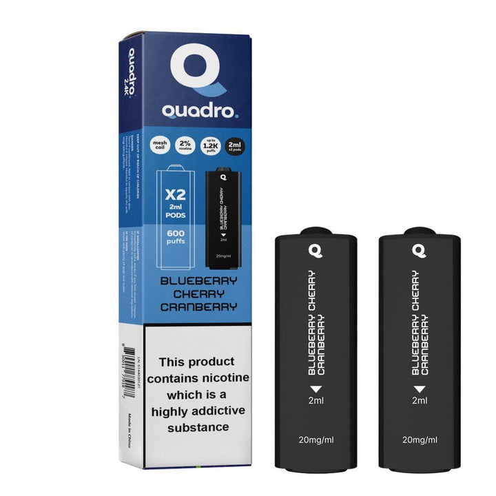 4 in 1 Quadro 2400 Puffs Replacement Pods Box of 10 - Vapingsupply