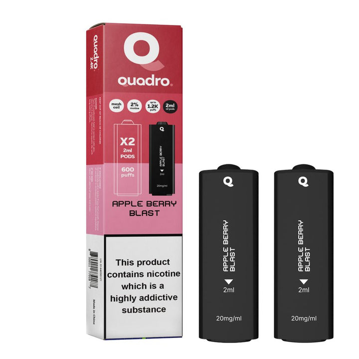 4 in 1 Quadro 2400 Puffs Replacement Pods Box of 10 - Vapingsupply