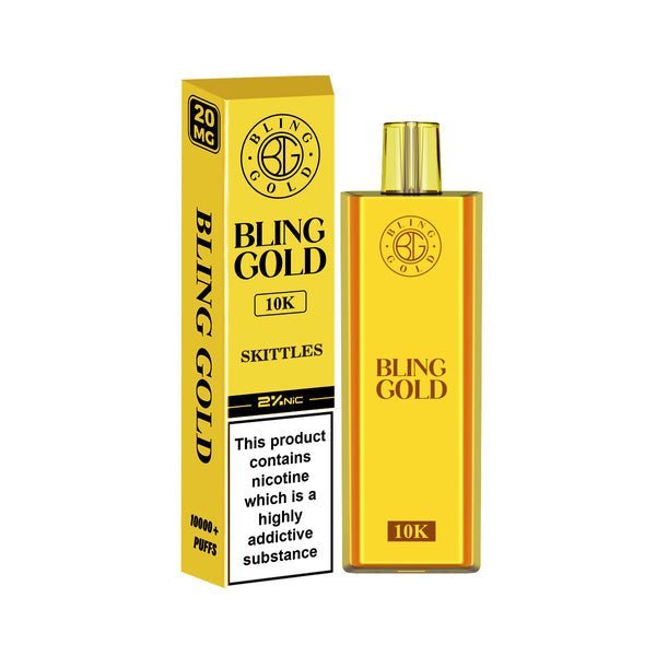 Bling Gold 10000 Disposable Vape Puff Pod Bar Pack of 10 - Vapingsupply