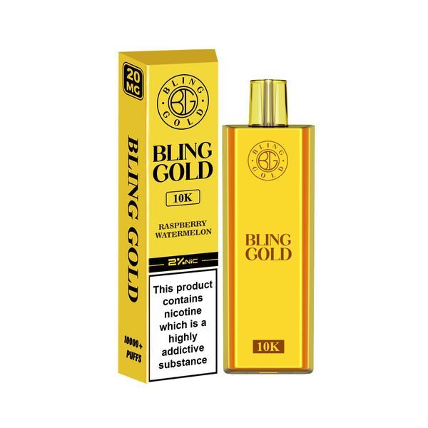 Bling Gold 10000 Disposable Vape Puff Pod Bar Pack of 10 - Vapingsupply