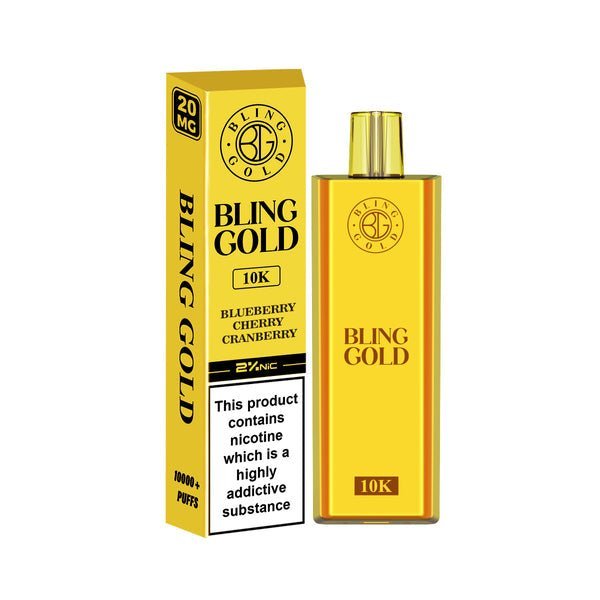 Bling Gold 10000 Disposable Vape Puff Pod Bar Pack of 10 - Vapingsupply