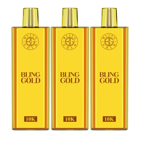 Bling Gold 10000 Disposable Vape Puff Pod Bar Pack of 10 - Vapingsupply