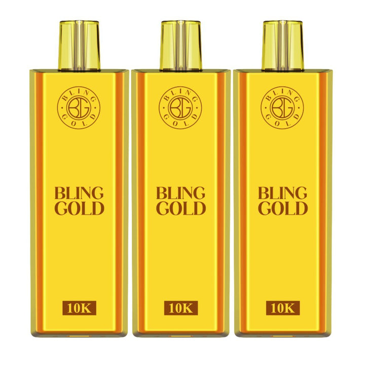 Bling Gold 10000 Disposable Vape Puff Pod Bar Pack of 10 - Vapingsupply