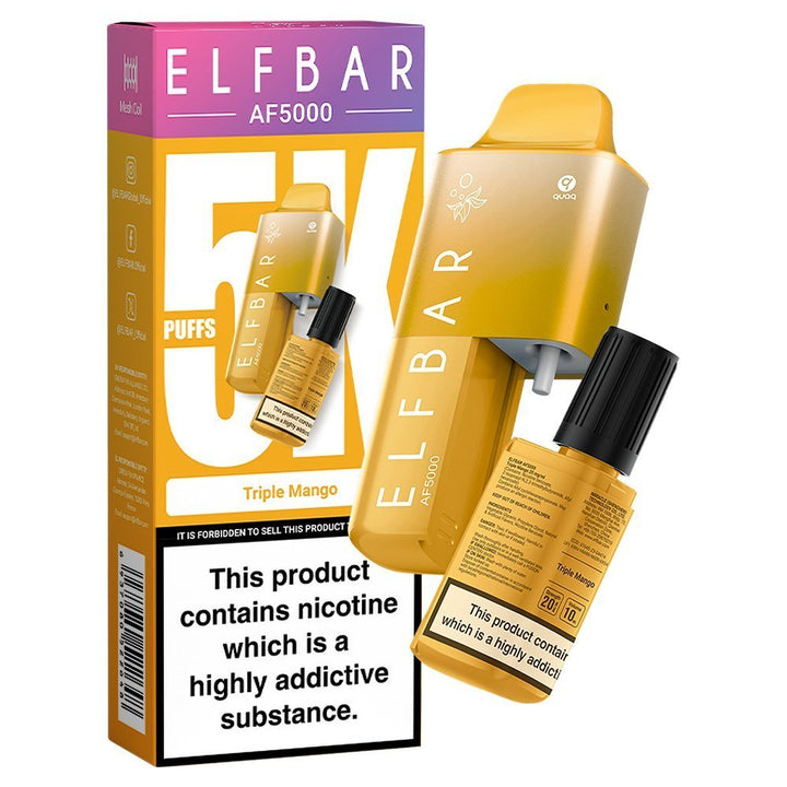 Elfbar AF5000 Puffs Disposable Vape Device - Box of 5 - Vapingsupply