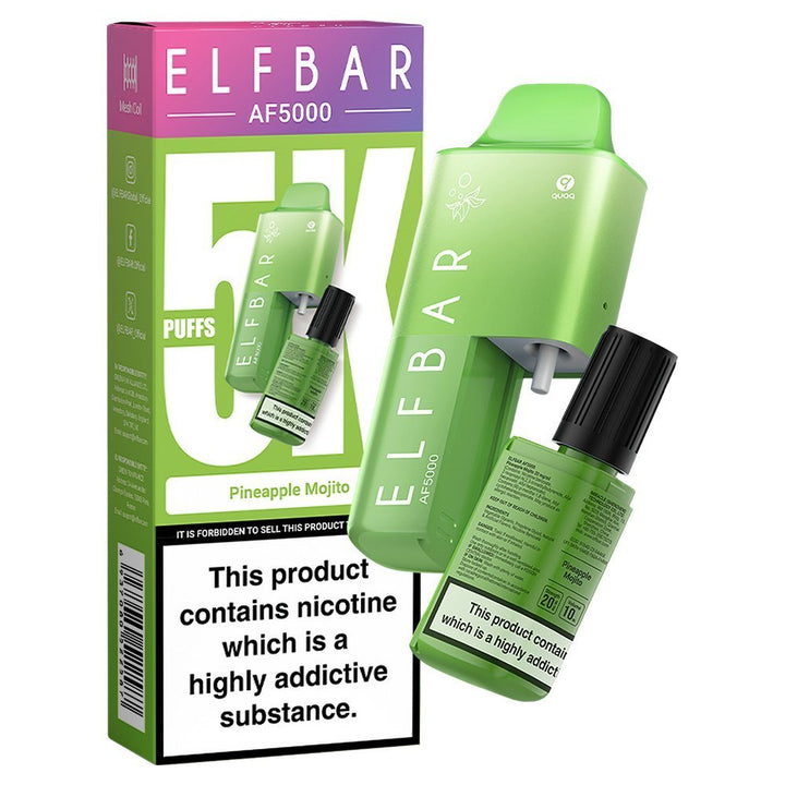 Elfbar AF5000 Puffs Disposable Vape Device - Box of 5 - Vapingsupply