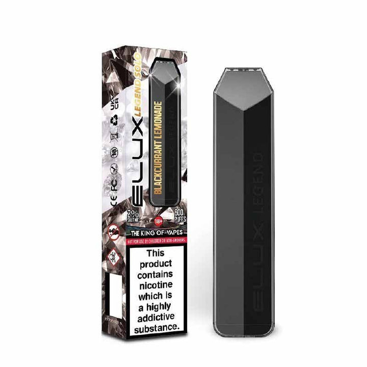 Elux Legend Solo 600 Disposable Vape Pod Box of 10 - Vapingsupply