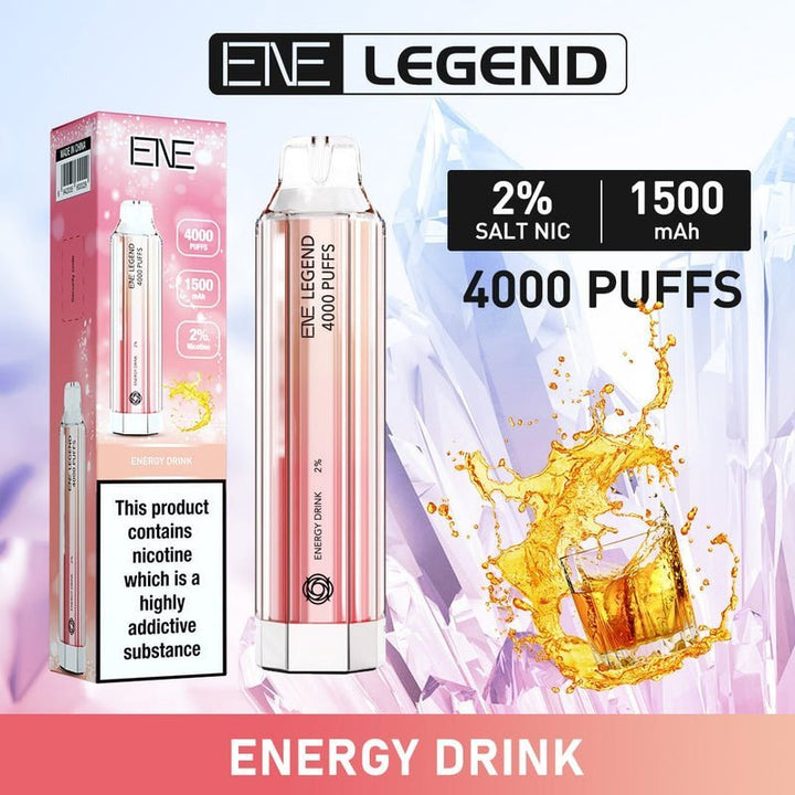 ENE Crystal Legend 4000 Disposable Vape Puff Bar Device - Pack of 10 - Vapingsupply