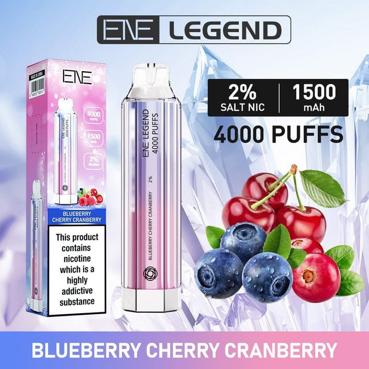 ENE Crystal Legend 4000 Disposable Vape Puff Bar Device - Pack of 10 - Vapingsupply