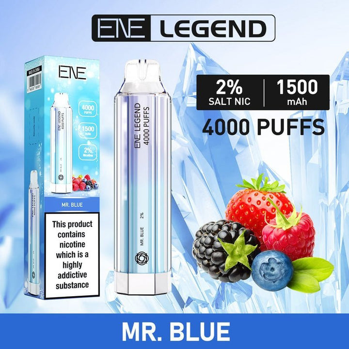 ENE Crystal Legend 4000 Disposable Vape Puff Bar Device - Pack of 10 - Vapingsupply