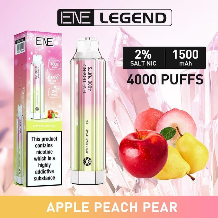 ENE Crystal Legend 4000 Disposable Vape Puff Bar Device - Pack of 10 - Vapingsupply