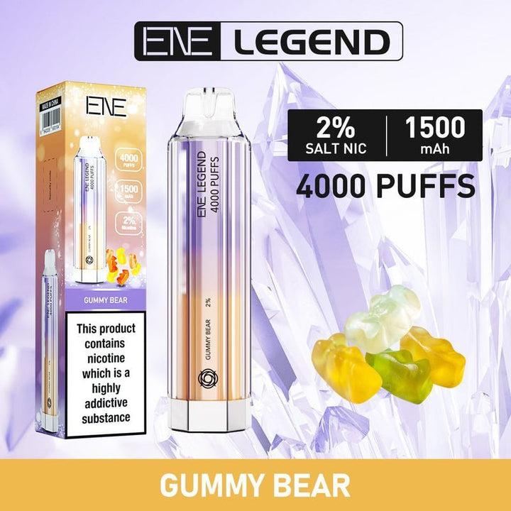 ENE Crystal Legend 4000 Disposable Vape Puff Bar Device - Pack of 10 - Vapingsupply