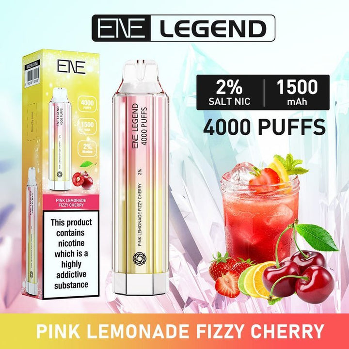 ENE Crystal Legend 4000 Disposable Vape Puff Bar Device - Pack of 10 - Vapingsupply