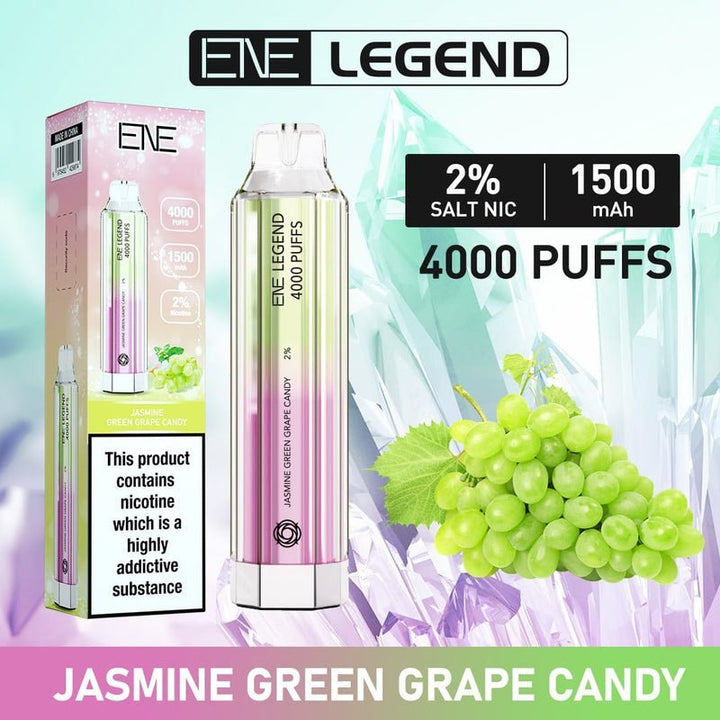 ENE Crystal Legend 4000 Disposable Vape Puff Bar Device - Pack of 10 - Vapingsupply