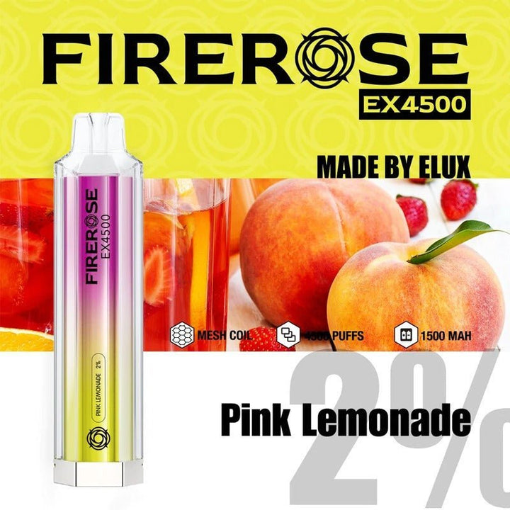 Firerose EX4500 By ELUX | Disposable Vape Pod Box of 10 - Vapingsupply