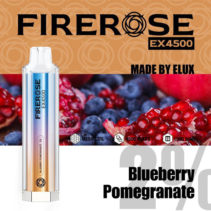 Firerose EX4500 By ELUX | Disposable Vape Pod Box of 10 - Vapingsupply