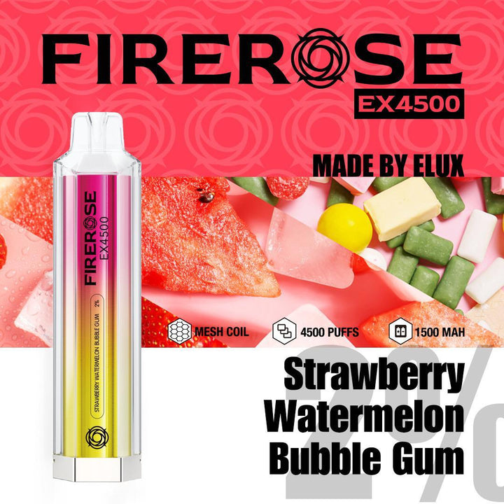 Firerose EX4500 By ELUX | Disposable Vape Pod Box of 10 - Vapingsupply