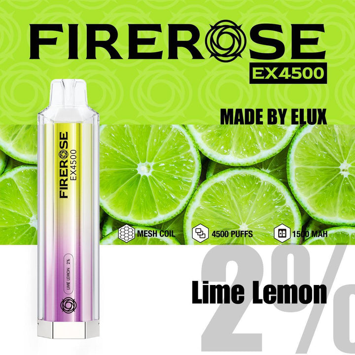 Firerose EX4500 By ELUX | Disposable Vape Pod Box of 10 - Vapingsupply