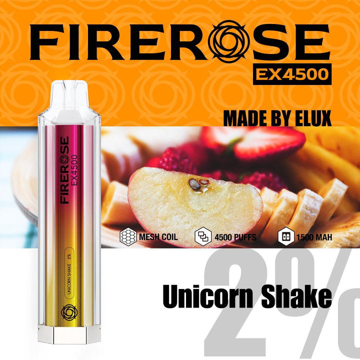 Firerose EX4500 By ELUX | Disposable Vape Pod Box of 10 - Vapingsupply