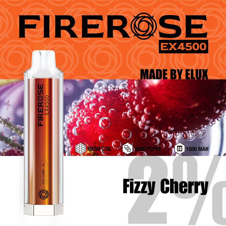 Firerose EX4500 By ELUX | Disposable Vape Pod Box of 10 - Vapingsupply