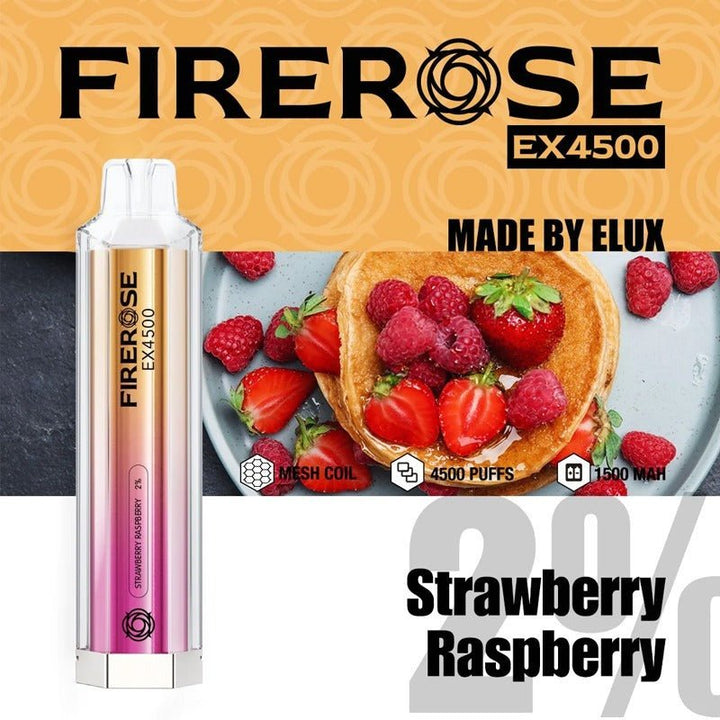 Firerose EX4500 By ELUX | Disposable Vape Pod Box of 10 - Vapingsupply