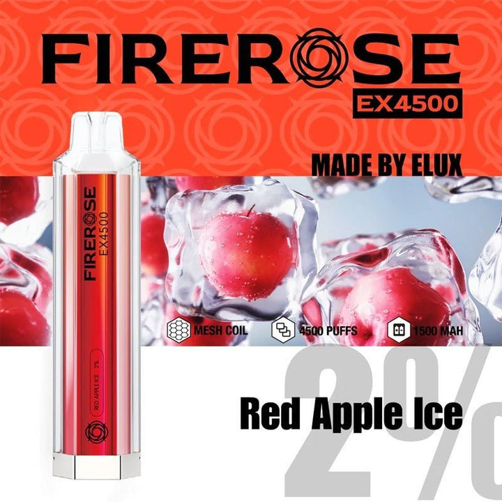 Firerose EX4500 By ELUX | Disposable Vape Pod Box of 10 - Vapingsupply