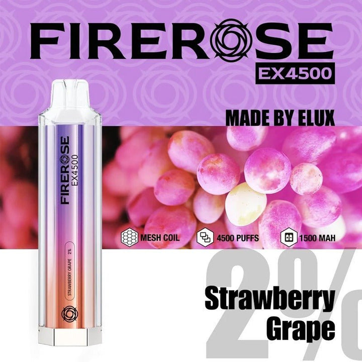 Firerose EX4500 By ELUX | Disposable Vape Pod Box of 10 - Vapingsupply