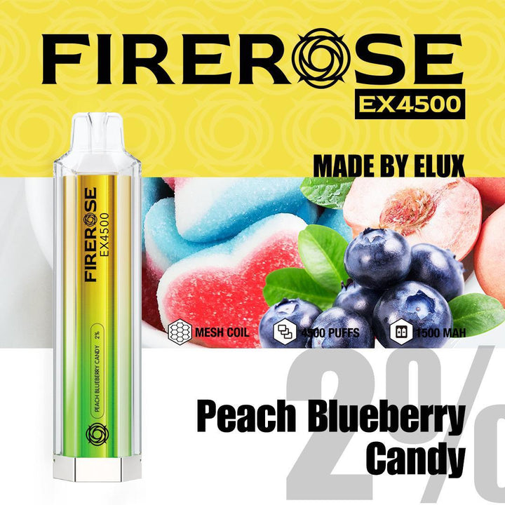 Firerose EX4500 By ELUX | Disposable Vape Pod Box of 10 - Vapingsupply