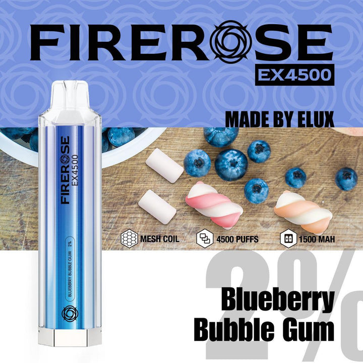 Firerose EX4500 By ELUX | Disposable Vape Pod Box of 10 - Vapingsupply