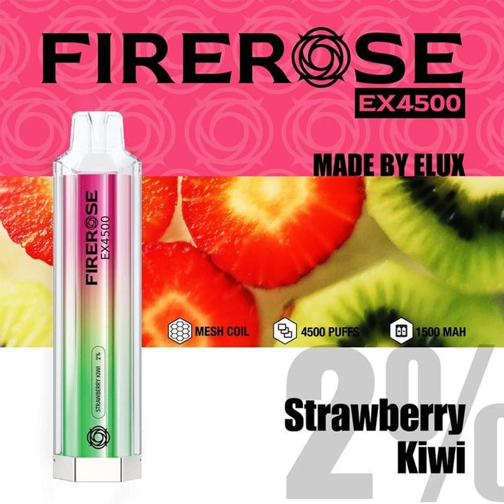 Firerose EX4500 By ELUX | Disposable Vape Pod Box of 10 - Vapingsupply