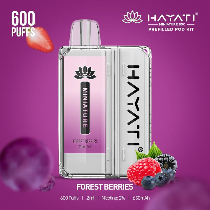 Hayati DISPOSABLE PODS Forest Berries Hayati Miniature 600 Prefilled Pod Kit - Box of 10