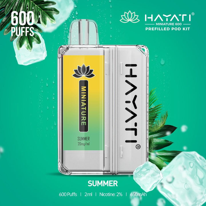 Hayati DISPOSABLE PODS Summer Hayati Miniature 600 Prefilled Pod Kit - Box of 10