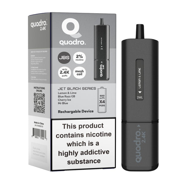 Quadro 2400 Puffs 4 in 1 Disposable Vape Pod Box of 5 - Vapingsupply