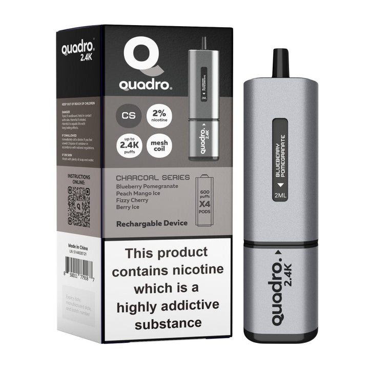 Quadro 2400 Puffs 4 in 1 Disposable Vape Pod Box of 5 - Vapingsupply