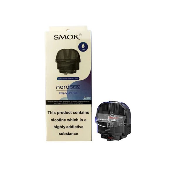 Smok Nord 50W Empty LP2 Pod 2ML- Pack of 3 - Vapingsupply