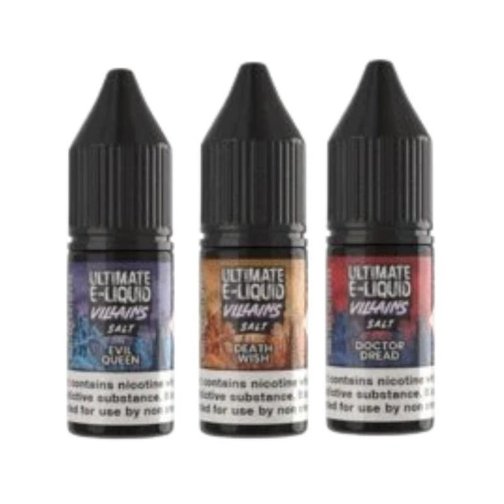 Ultimate E-Liquid Villains 10ML Nic Salt (Pack of 10) - Vapingsupply